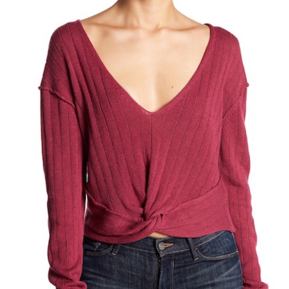Free People Twisted Knitted Sweater